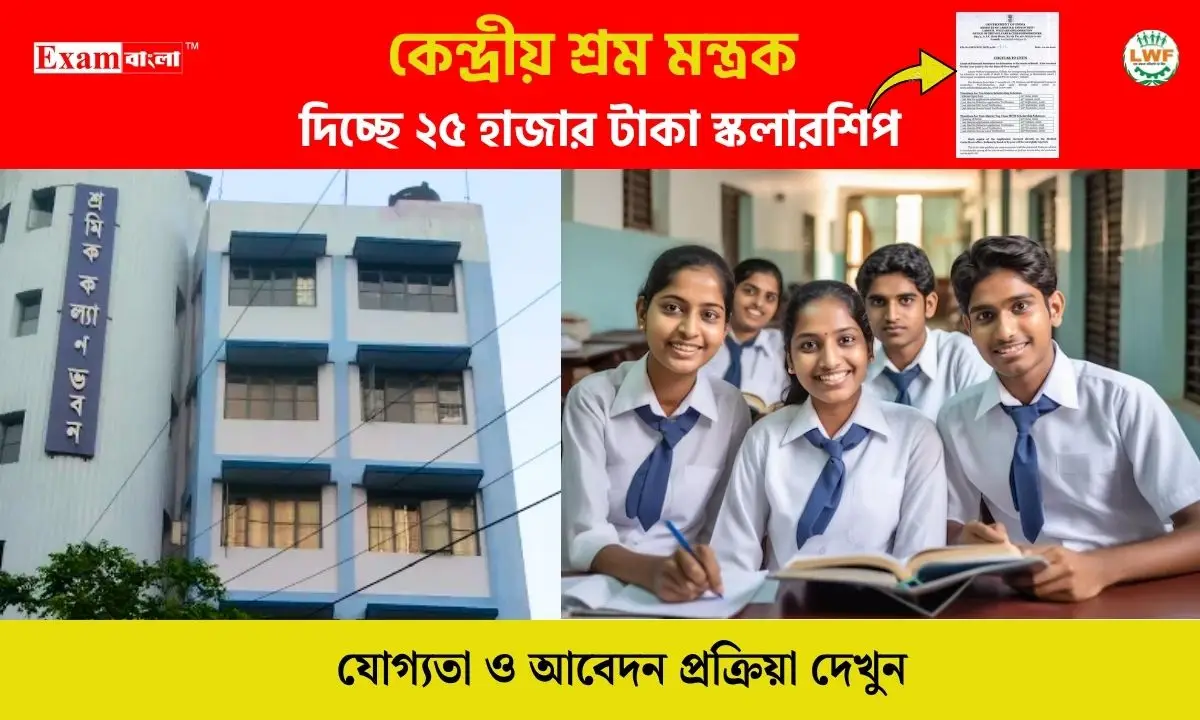 কেন্দ্রীয় শ্রম মন্ত্রক দিচ্ছে ২৫ হাজার টাকা স্কলারশিপ, কি যোগ্যতা থাকলে পাবে?